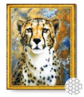 Pictura cu diamante după numere Art Gallery Premium Ghepard 40x50cm (GA82549)