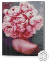 Pictura cu diamante după numere Art Gallery Premium Capul în bujori 30x40cm (XQB80936)