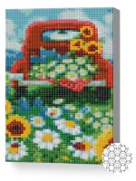 Pictura cu diamante după numere Art Gallery Premium Camionul cu flori 20x30cm (XQC84421)