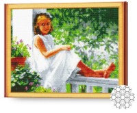 Pictura cu diamante după numere Art Gallery Premium Fetiță la terasă 40x50cm (GA84120) imaginea #1 — magazin online Desire.md