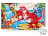 Pictura cu diamante după numere Art Gallery Premium Dinozauri 20x30cm (XQC80941)