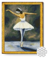 Pictura cu diamante după numere Art Gallery Premium Balerină grațioasă 40x50cm (GA79379)
