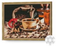 Pictura cu diamante după numere Art Gallery Premium Cafea și boabe 40x50cm (QB205280) imaginea #1 — magazin online Desire.md