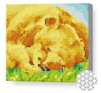 Pictura cu diamante după numere Art Gallery Premium Ursoaică cu ursuleț 20x20cm (BJ932) imaginea #1 — magazin online Desire.md