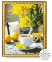 Pictura cu diamante după numere Art Gallery Premium Mimosa și cafea 40x50cm (GA83202) imaginea #1 — magazin online Desire.md