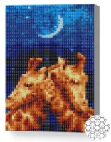 Pictura cu diamante după numere Art Gallery Premium Îmbrățișarea girafelor 20x30cm (XQC83954)