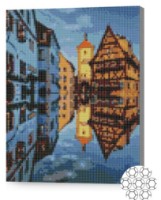 Pictura cu diamante după numere Art Gallery Premium Reflecția caselor 30x40cm (XQB75877)