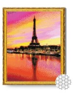 Pictura cu diamante după numere Art Gallery Premium Paris la apus 40x50cm (GA81991)