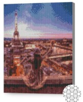 Pictura cu diamante după numere Art Gallery Premium Călătoarea la Paris 30x40cm (XQB80806)