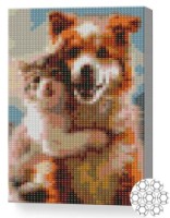 Pictura cu diamante după numere Art Gallery Premium Îmbrățișarea pufoasă 20x30cm (XQC84049)