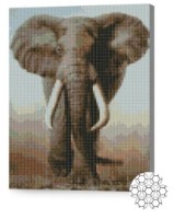 Pictura cu diamante după numere Art Gallery Premium Elefant 30x40cm (XQB75923)