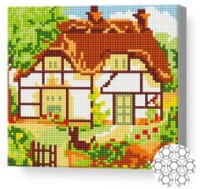 Pictura cu diamante după numere Art Gallery Premium Conacul în provincie 20x20cm (BJ1020)