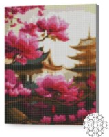 Pictura cu diamante după numere Art Gallery Premium Înflorirea magnoliei 30x40cm (XQB74669)