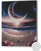 Pictura cu diamante după numere Art Gallery Premium Lună în flori 30x40cm (XQB83990)