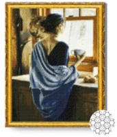 Pictura cu diamante după numere Art Gallery Premium Ceaiul la fereastră 40x50cm (GA79731) imaginea #1 — magazin online Desire.md