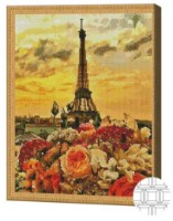 Алмазная картина по номерам Art Gallery Premium Эйфелева башня и цветы 40x50cm (QB204109) фото №1 — интернет-магазин Desire.md