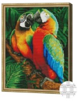 Pictura cu diamante după numere Art Gallery Premium Papagali aprinși în junglă 40x50cm (QB204650) imaginea #1 — magazin online Desire.md