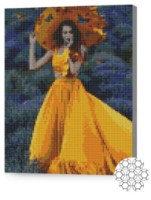 Pictura cu diamante după numere Art Gallery Premium Rochia galbenă 30x40cm (XQB75209) imaginea #1 — magazin online Desire.md