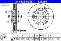 Disc de frână ATE 24.0128-0258.1 imaginea #3 — magazin online Desire.md