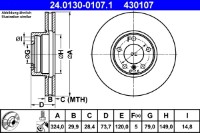 Disc de frână ATE 24.0130-0107.1 imaginea #3 — magazin online Desire.md