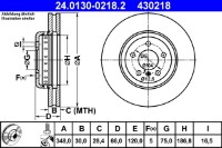 Тормозной диск ATE 24.0130-0218.2 фото №4 — интернет-магазин Desire.md