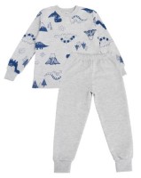 Pijama pentru copii Minikin Grey Melange 98cm (243010198)