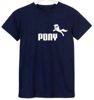 Tricou pentru copii Soling Pony Black, s.9-10 years (Print-b143)