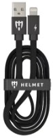 USB Кабель Helmet USB to Lightning Kevlar Flat 1m Black (HMT-CULKFBK)