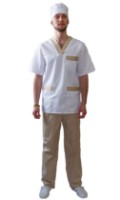 Costum medical Soling Mini Matt 010102041 White/Beige, s.56-58 3/4