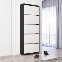 Rafturi pentru pantofi Mobildor-Lux Leo 100x27x203 Anthracite/White (00010146) imaginea #1 — magazin online Desire.md
