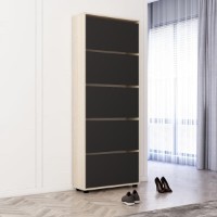 Rafturi pentru pantofi Mobildor-Lux Leo 100x27x203 Oak Sonoma/Anthracite (00013540) imaginea #1 — magazin online Desire.md