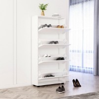 Rafturi pentru pantofi Mobildor-Lux Leo 50x27x164 White/Anthracite (00013442) imaginea #2 — magazin online Desire.md