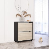 Rafturi pentru pantofi Mobildor-Lux Leo 50x27x86 Anthracite/Oak Sonoma (00013436)