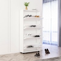 Rafturi pentru pantofi Mobildor-Lux Leo 60x27x164 White/Anthracite (00013455) imaginea #3 — magazin online Desire.md