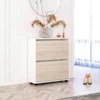 Rafturi pentru pantofi Mobildor-Lux Leo 60x27x86 White/Oak Sonoma (00013465)