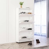 Rafturi pentru pantofi Mobildor-Lux Leo 70x27x164 White/Anthracite (00013475) imaginea #2 — magazin online Desire.md