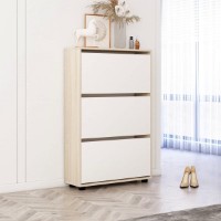 Обувница Mobildor-Lux Leo 80x27x125 White/Oak Sonoma (00013490) фото №1 — интернет-магазин Desire.md