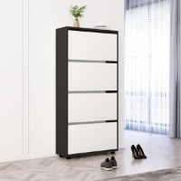 Rafturi pentru pantofi Mobildor-Lux Leo 80x27x164 Anthracite/White (10008504)