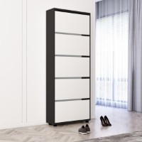 Rafturi pentru pantofi Mobildor-Lux Leo 90x27x203 Anthracite/White (10008920)