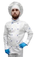Китель поварской Soling White/Blue, s.48-50 3/4