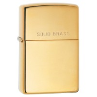 Brichetă Zippo 204 Reg Brushed Brass w/Solid Brass Engraved