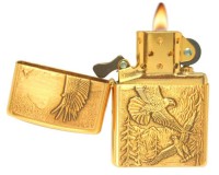 Brichetă Zippo 20854 Eagle Emblem Brushed Brass
