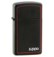 Brichetă Zippo 218 ZB Black Matte w/Zippo Logo-Border
