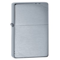 Brichetă Zippo 230 Vintage Brushed Chrome w/ Slashes