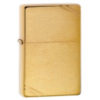 Brichetă Zippo 240 Vintage Brushed Brass w/ Slashes