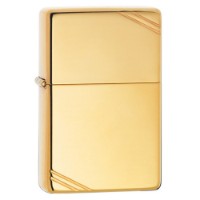 Зажигалка Zippo 270 Vintage High Polish Brass w/ Slashes фото №1 — интернет-магазин Desire.md