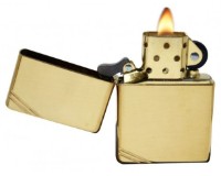 Зажигалка Zippo 270 Vintage High Polish Brass w/ Slashes фото №2 — интернет-магазин Desire.md