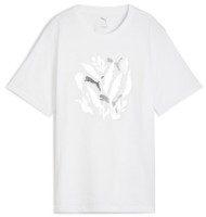 Tricou de dame Puma Graphic Relaxed Leaf Puma White, s.M
