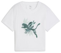 Tricou de dame Puma Green Terrains Fashion Graphic Puma White, s.XS