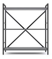 Etajeră Nex Home Loft 900x800x400mm Anthracite/Anthracite (NX-00000170)